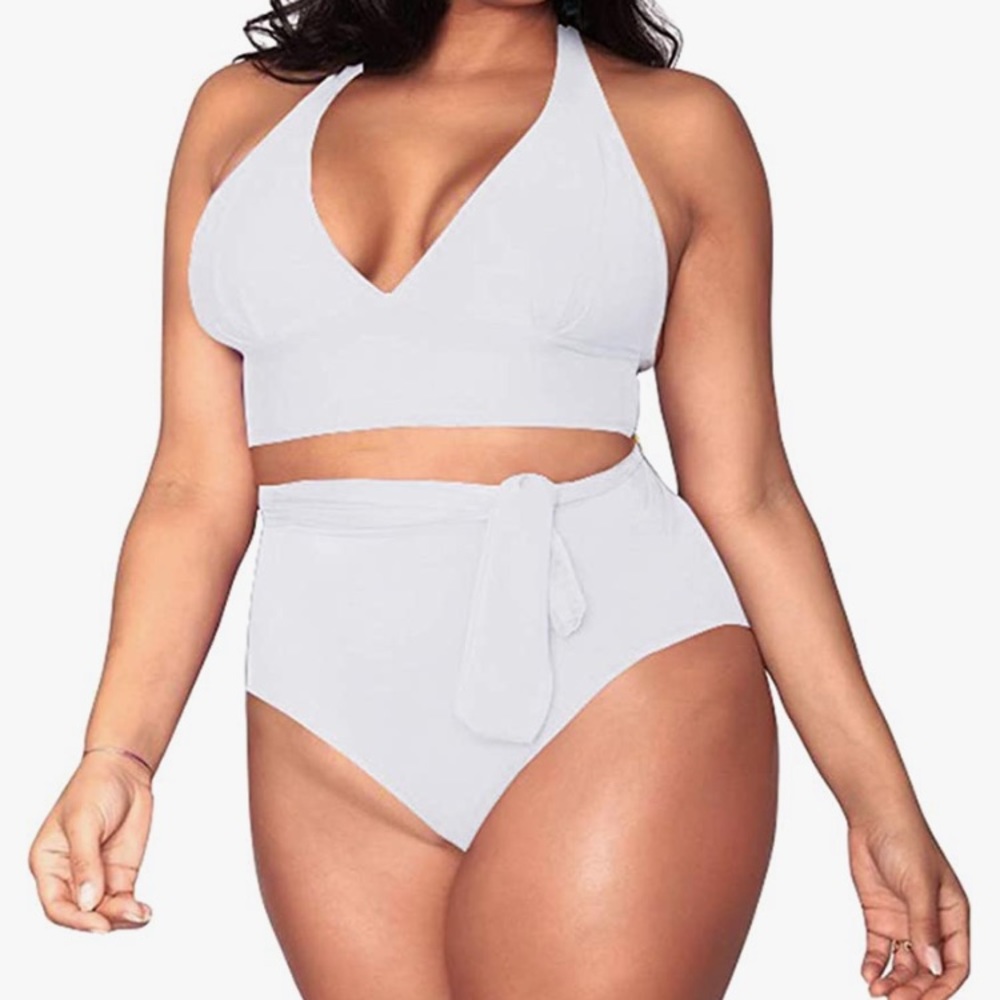 High Waisted Tummy Control Swimwear Swimsuit Full Coverage